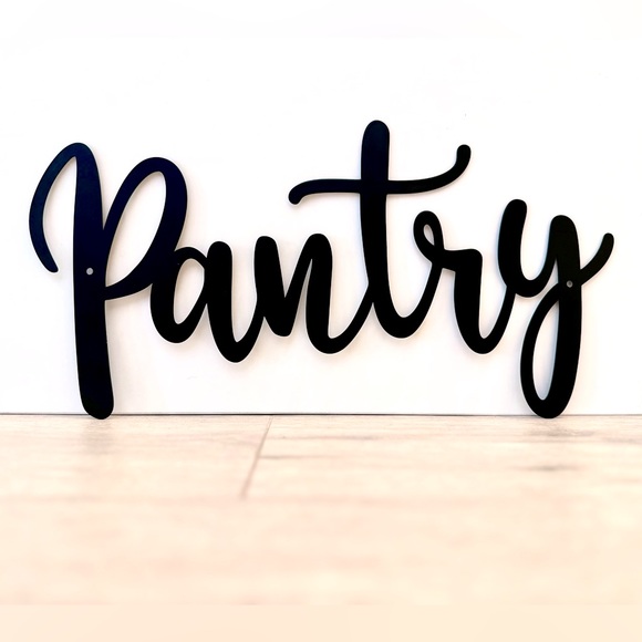 Kitchen | Metal Pantry Sign In Black Over The Door Pantry Sign New ...
